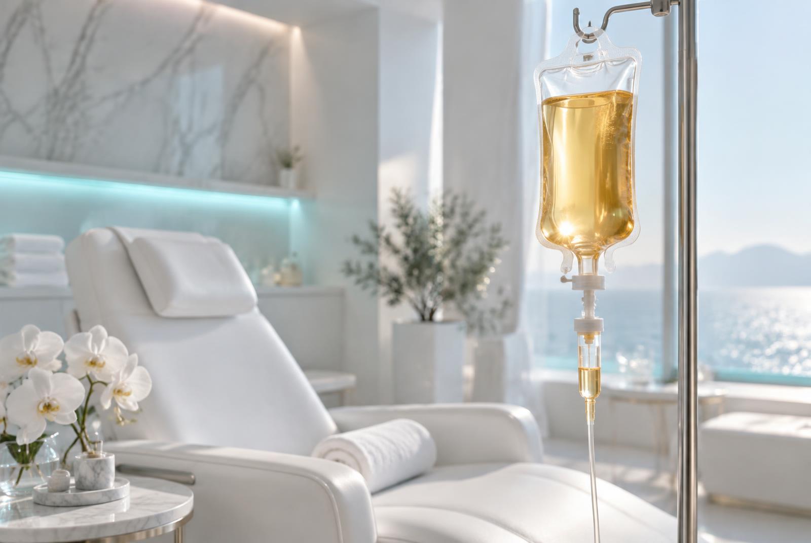 Sala de terapia intravenosa de lujo con suero Immune Boost